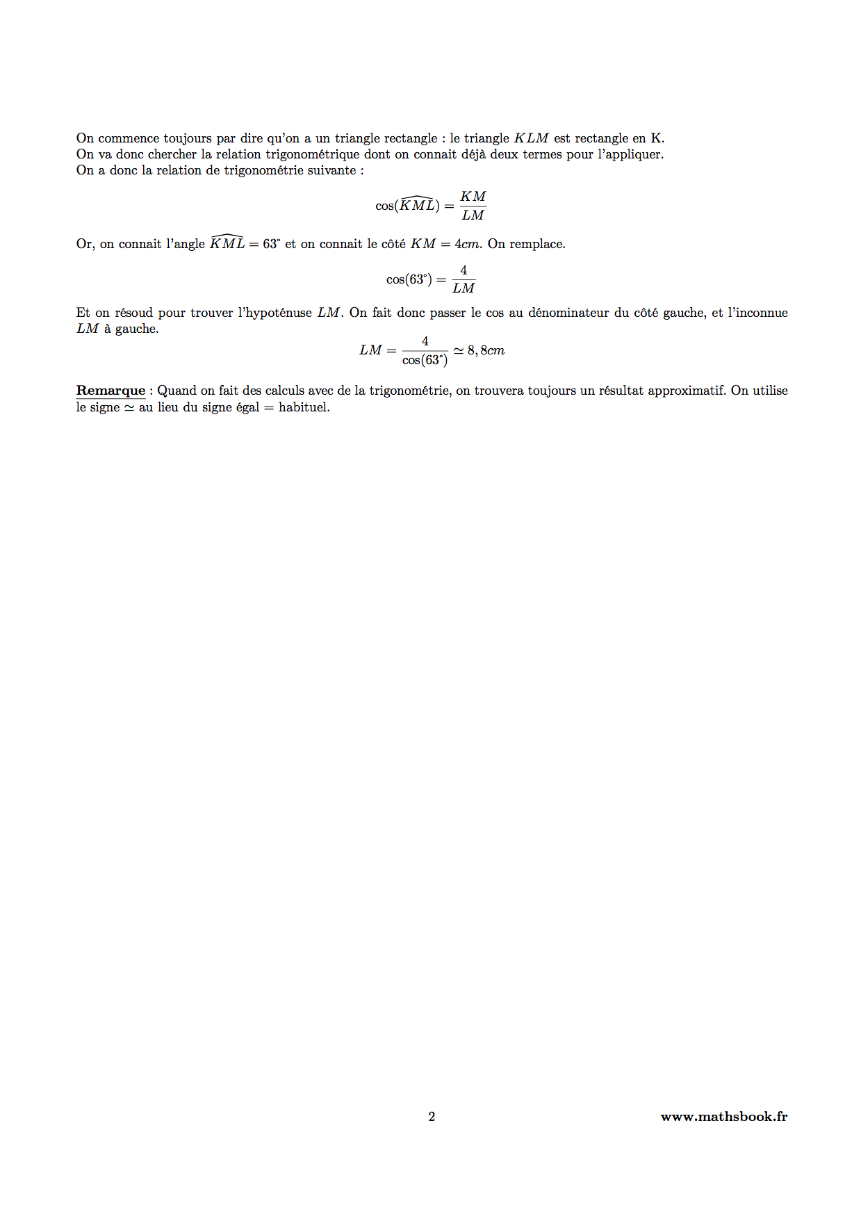 trigonometrie formules