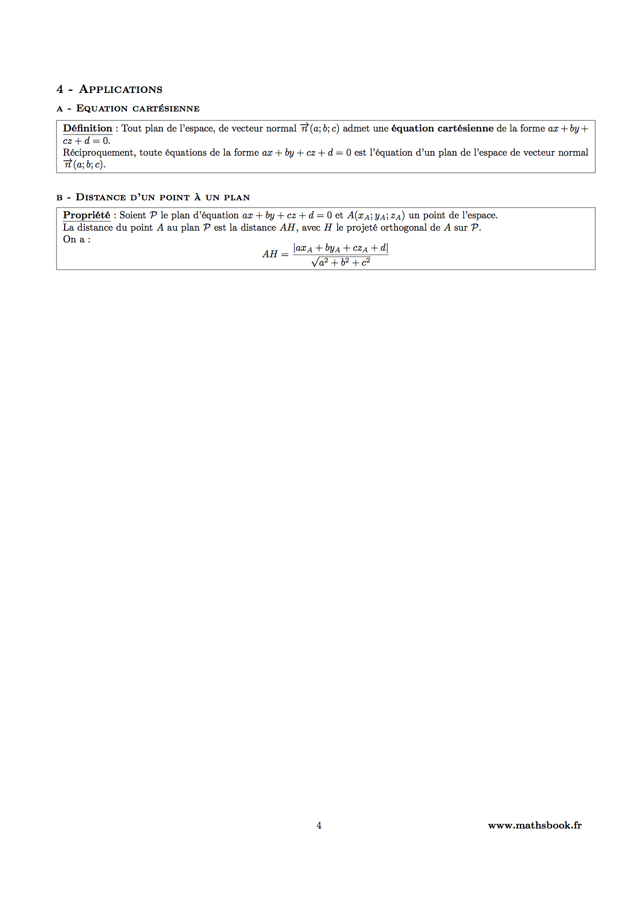 orthogonalite distance dans espace