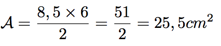 calcul de l'aire d'un triangle rectangle